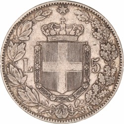 Italy. Umberto I. 5 Lire. 1879.