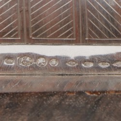Miniatuur houtzaagmolen zilver.