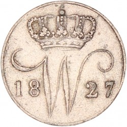 5 Cent. Willem I. 1827 U. Zeer Fraai +.