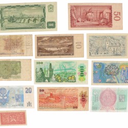 Czech-Slovakia. Lot 12 notes. Banknote. Type 1925-1953. - Very good – UNC.