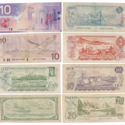 Canada. Lot 8 notes. Banknote. Type 1954-2001. - Very good – UNC.