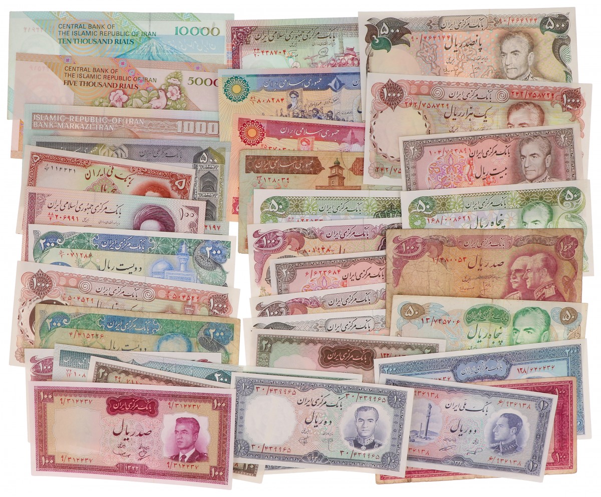 Iran. Lot 35 notes. Banknote. Type ND. - Good - UNC.