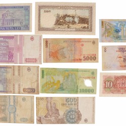 Romania. Lot 11 notes. Banknote. Type 1940-2000. - Very good – UNC.