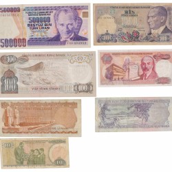 Turkey. Lot 19 notes. Banknote. Type 1930-1970. - Very good – UNC.