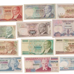 Turkey. Lot 19 notes. Banknote. Type 1930-1970. - Very good – UNC.