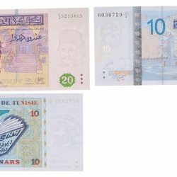 Tunisia. 2x10/20 Dinars. Banknote. Type 1992-2005. - Extremely fine.