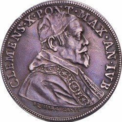 Italian states. Papal states. Clemens X. Piastra. 1675.