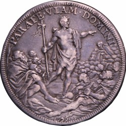 Italian states. Papal states. Innocent XII. ½ Piastra. 1699.