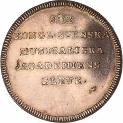 Sweden. N.D. Encouragement token for students of the Swedish Royal Music Academy.