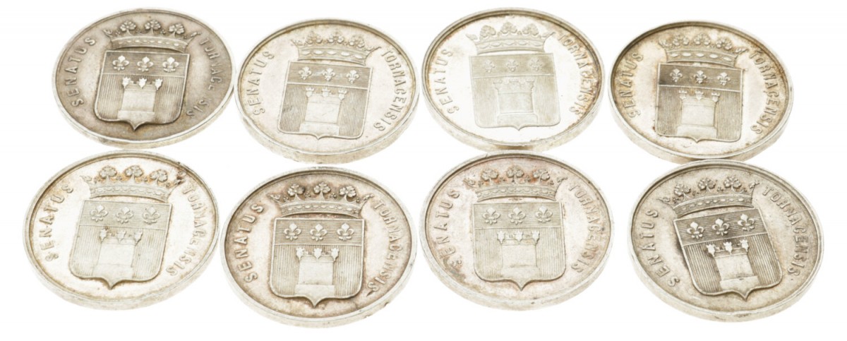 Belgium. Tournai. 187, 1872, 1875 - 1879. Lot (8) Jeton de Presence.