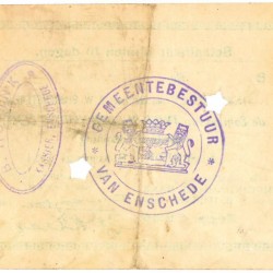 Nederland. 2½ gulden. Noodgeld. Type 1914. Type Enschede. - Fraai +.