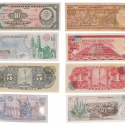 Mexico. Lot 20 notes. Banknote. Type 1957-2001. - Very fine / Extremely fine.