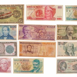 Mexico. Lot 20 notes. Banknote. Type 1957-2001. - Very fine / Extremely fine.