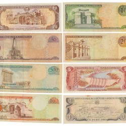 Dominican Republic. Lot 8 notes. Banknote. Type 1988-2003. - Very fine / Extremely fine.