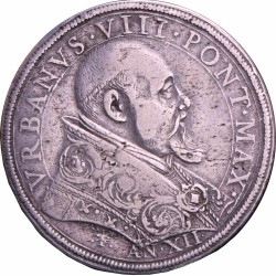 Italian states. Papal states. Urban VIII. Piastra. An XII (1634).