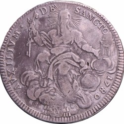 Italian states. Papal states. Pius VI. Scudo. 1780.