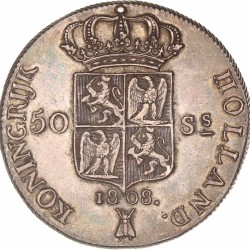50 Stuiver. Lodewijk Napoleon. 1808. Prachtig.