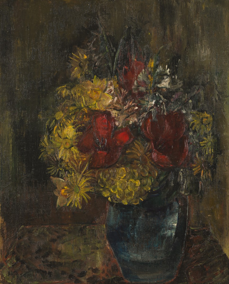 Henriëtte Pessers (Tilburg 1899 - 1986), Stilleven met bloemen.