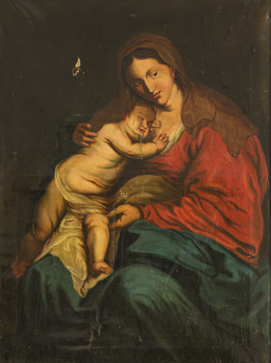 Navolger Jacob Jordaens, ca. 1800. Madonna met kind.