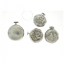 Lot zilveren herenzakhorloges ca. 1850