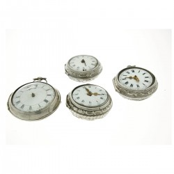 Lot zilveren herenzakhorloges ca. 1850