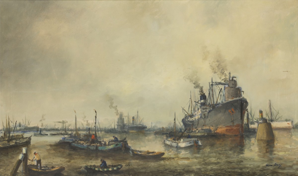 Willem "Wim" Bos (Rotterdam 1906 - 1974 Den Haag), Bedrijvigheid in de Rotterdamse haven.