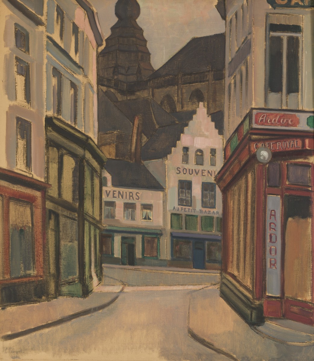 Emile Feront XIX / XX, Een straatje te Antwerpen (?).