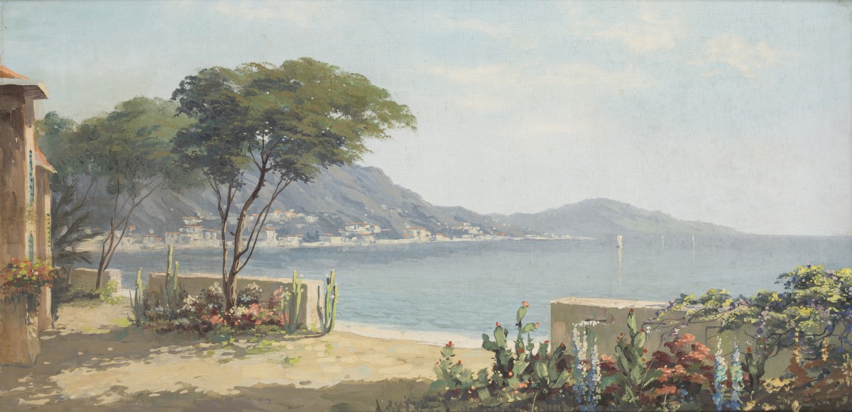 Onduidelijk gesigneerd (rechtsonder), Aan de mediterrane kust.