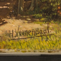 H. Veenendaal, Eerste helft 20e eeuw. Een zonnig erfje.