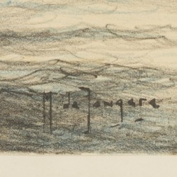 Marinus Johannes Drulman, (de Jongere) (Amsterdam 1912-1978 Rotterdam), Een tjalk op het water.