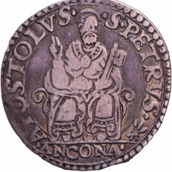 Italian states. Papal states - Ancona. Pius IV. Testone. N.D. (1559-1565).