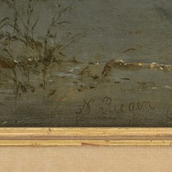 Nicolaas Riegen (Amsterdam 1827 - 1889), Palingvissers.