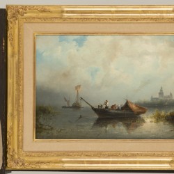 Nicolaas Riegen (Amsterdam 1827 - 1889), Palingvissers.