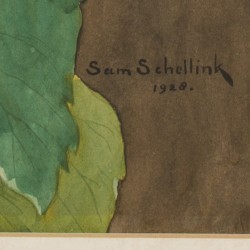 Sam Schellink (Utrecht 1876 - 1958 Den Haag), Stilleven van bloemen.