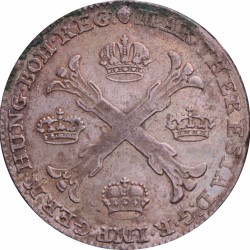 Kronenthaler Maria Theresia 1765 Brussel. Zeer fraai +.