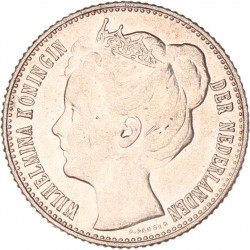 ½ Gulden. Wilhelmina. 1898. Prachtig.