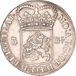 3 Gulden -generaliteits-. Utrecht. 1794. Zeer Fraai +.