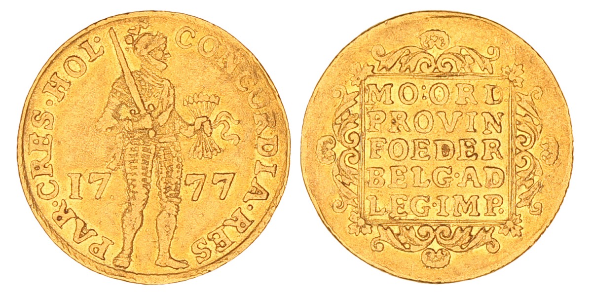 Gouden Dukaat. Holland. 1777. Zeer Fraai.