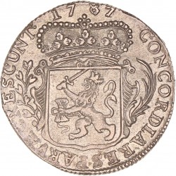 Kwart zilveren dukaat. Zeeland. 1787/88. Prachtig.
