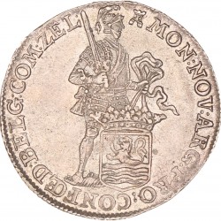 Kwart zilveren dukaat. Zeeland. 1787/88. Prachtig.