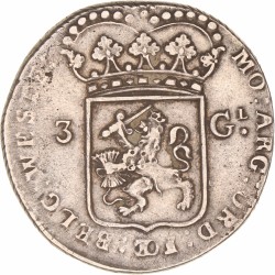 3 Gulden -Generaliteits-. West-Friesland. Zeer Fraai -.