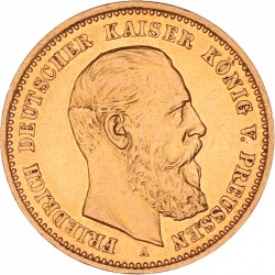 German states. Prussia. Friedrich III. 10 Mark. 1888 A.
