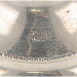 (2) delige set tafelkandelaren zilver.