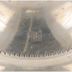 (2) delige set tafelkandelaren zilver.