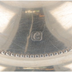 (2) delige set tafelkandelaren zilver.