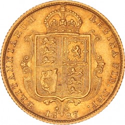 Great Britain. Victoria. ½ Sovereign. 1887.