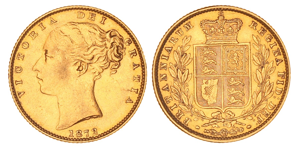 Great Britain. Victoria. Sovereign. 1872.