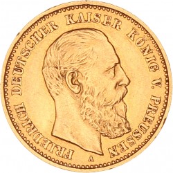 German states. Prussia. Friedrich III. 10 Mark. 1888 A.
