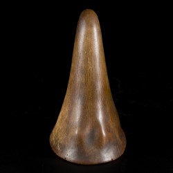 Een Libation cup, hoorn van een Sumatraanse(?) neushoorn, China, 18e eeuw.