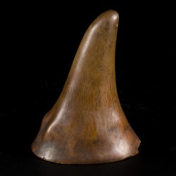 Een Libation cup, hoorn van een Sumatraanse(?) neushoorn, China, 18e eeuw.